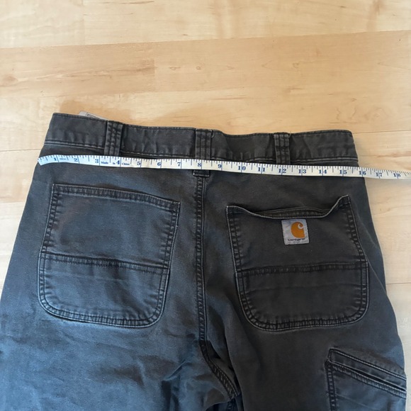 Carhartt Relaxed Fit Carpenter Pants Mens 32x36 Gray Canvas Utility 102291 306 - Picture 6 of 8